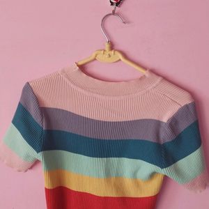 Multi colour crop top