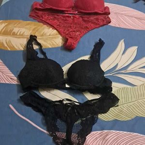 Combo Of Four Imported Fabric Bra N Panty