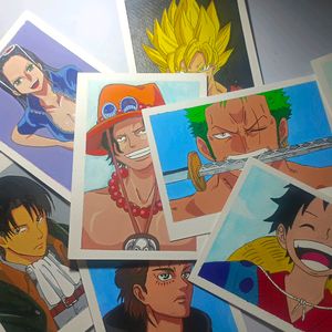 Anime Characters handmade Paintings ANY ONE