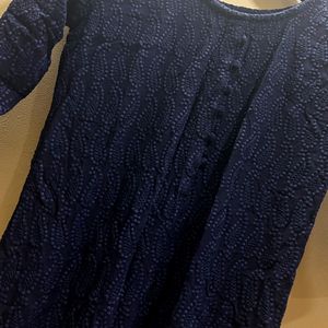 Blue Chikankari Kurti