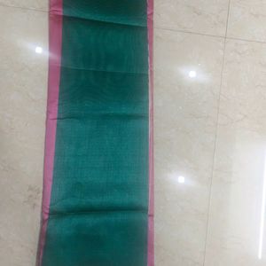 Green Cotton Silk Saree