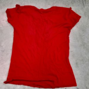 WOMEN RED A LINE TOP