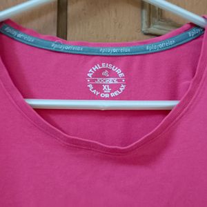 Jockey Pink T Shirt Perfect For Gym And Yoga