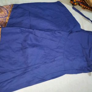 Golden And Blue Salwar