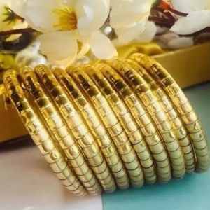 Spiral Golden Cuff Hand Bracelet