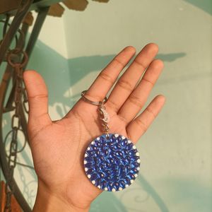 Handmade Kundan Wooden Keychains || Set Of 2