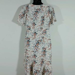 Off White Printed Dress For Women's