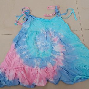 Tie Dye Cotton Beach Wear For Girls