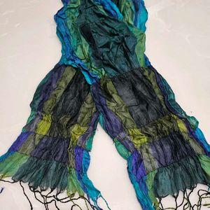 1 Beautiful Scarf N 2 Crushed Fabric Stoles