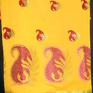 Beautiful yellow Sillk Saree