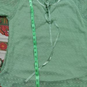 Top For Women,L Size, Pista Green