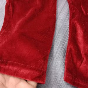 Velvet Plain Maroon Colour Blouse