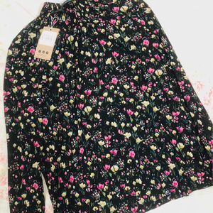 Only Black Floral Top