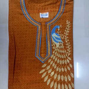 Peacock Embroidery Nighty