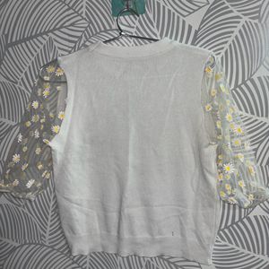 White Sunflower Top