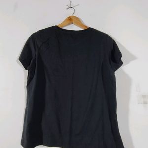 Black Printed T Shirts (Women's)