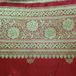 Pure Banarasi Wedding Red Saree