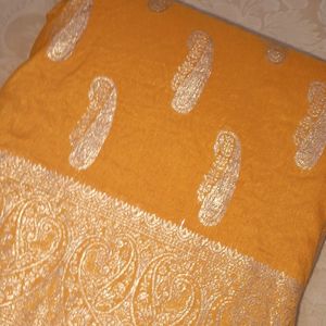 Combo Of Mustard And Sea Green Banarasi Silk