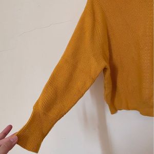 Original Zara Crop Yellow Sweater