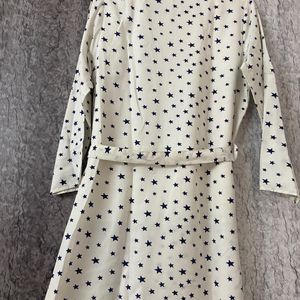 White Star Dress With Belt