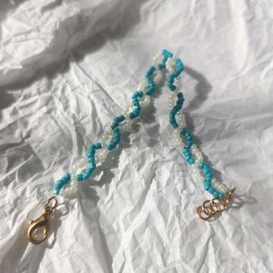 Beaded Bracelet Turquoise And White