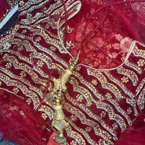 Bridal Lehenga With Cancan Attached,