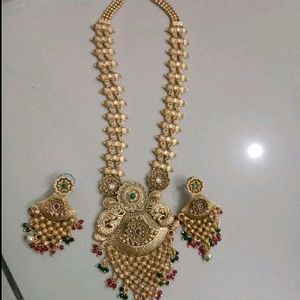 Gold Polish Rani Set+Earing