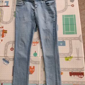 Light Blue Colour Skinny Fit High Rise Jeans