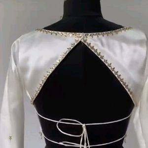 White Satin Blouse