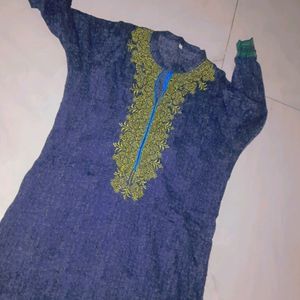 Green Embroidery Kurti