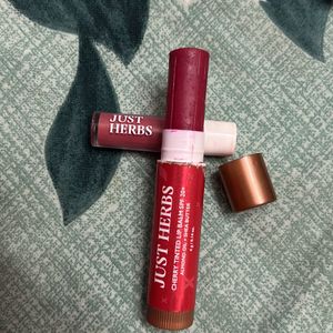 Just Hurb Full Lip Balm And Mini Lipstick