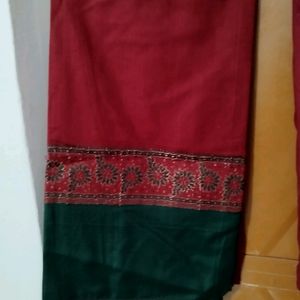 Marron Woolen Salwar Dupatta