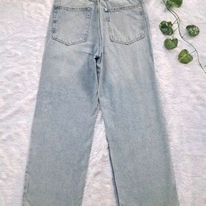 H&M Straight Ripped Jeans