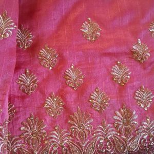 Saree With Golden Embroiderey