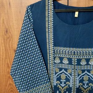 Women Blue Kurta In 4XL