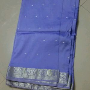 Lavender & Cream Pallu,  Pattu  Original Silk Sare