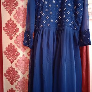 Blue Gown Kurti