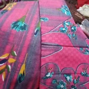 Unstitched Cotton Suit With Dupatta