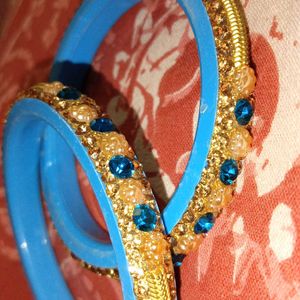 Blue Bangle & Bracelet