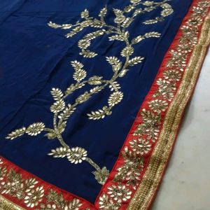 Navy Blue Saree With Beautiful 😍 Work