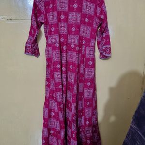 Magenta Women Kurta Set With Pant And Dupatta