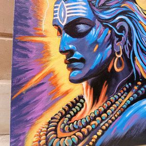 Abstract Shiv Canvas Painting