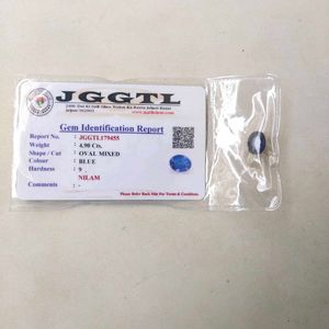 4.90 CTS. Original Blue Sapphire (Neelam/नीलम) Gem