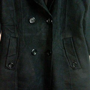 Beautiful Long Coat Black Short Sleeve