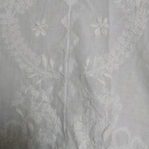 White Chikankari Short Kurti