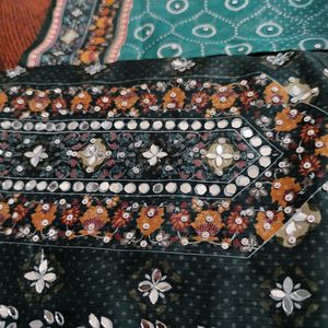 Black Mirror Work Pakistani Dress Material