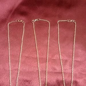 3 Korean Necklaces And 2 Pendents