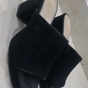 BATA Black Block Heels - Heel Height- 3inches