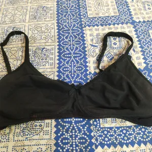 Black Cotton Bra