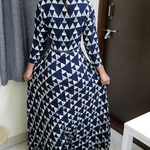 Long Gown Dress Blue Colour